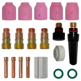 ELCAN Consommables et accessoires professionnels pour torche de soudage TIG série WP 17 18 26 avec buses en céramique, buses, co