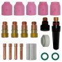 ELCAN Consommables et accessoires professionnels pour torche de soudage TIG série WP 17 18 26 avec buses en céramique, buses, co