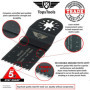 15 x TopsTools UNKB15 Mix Lames Compatible avec Bosch, Fein Multimaster, Multitalent, Makita, Milwaukee, Einhell, Ergotools, Hit