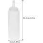 Lot de 6 bouteilles en plastique Squeeze Sauce à condiments Distributeur avec ensemble de Cap, pour maison Restaurant Ketchup, M