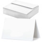 VANRA Lot de 100 cartes de vœux vierges blanches avec enveloppes A6 autocollantes pour cartes de remerciement, invitations de ma