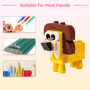 aeathu 6 Piècestaille Crayon avec Reservoir, Blocs de Construction les Taille Crayon Pencil Sharpener Goodies Anniversaire Enfan