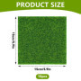 aeathu 10 Pièces Herbe de Mousse Miniature, 15 X 15 cm Tapis de Pelouse Verte Artificielle, Réutilisable Gazon Artificiel Réalis