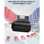 OBLITZON Mélangeur de Cartes Automatique Électrique pour 1-2 Jeux - Mode Auto/Manuel - Batterie 2000mAh Rechargeable USB-C - Sil