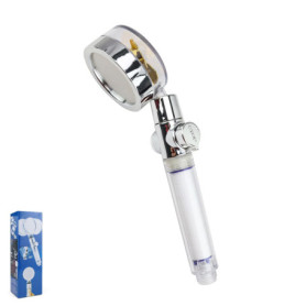 Pommeau de Douche Economie Deau Arrêtez L'eau en un Clic, SPRHR Pommeau de Douche Haute Pression, Pommeau Douche Anti Calcaire, 
