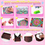 Cadeau Fille 7 8 9 10 11 Ans, Boîte à Bijoux Diamond Painting Enfant, Kit Loisir Creatif, Idée Cadeau Anniversaire Filles 5-12 A