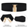 DUOXIN Lot de 3 Ceintures Extensible pour Femme, Ceintures de Taille Emboîtement Large Élastique Sangle Rétro Ceinture Elastique