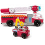 PAW Patrol - Pat Patrouille - Camion De Pompiers Fire Rescue - Voiture Figurine Marcus À Collectionner - Effets Sonores Et Lumin