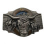 Xwest Longhorn Cowboy Cowgirl Bull Rodeo Western Texas Belt Buckle Boucle de ceinture