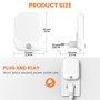 FOMYHEARD Lot de 2 Veilleuses LED, Veilleuse Prise Electrique avec 5 Niveaux Luminosités avec Capteur de Crépuscule et Humain,Ve