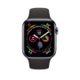 Apple Watch Series 4 (GPS + Cellulaire, 44MM) - Coque Acier Inoxydable Noir Sidéral avec Bracelet de Sport Noir (Reconditionné)