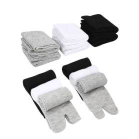SATINIOR 6 Paires Unisexe Tabi Chaussettes Flip Flop Geta Chaussettes en Coton Chaussettes Tabi Split Toe Élastique pour Les Fem
