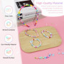 VGECEE Kit Perles pour Bracelet Multi-Forme, Kit Fabrication Bijoux en Acrylique Perles pour Bracelet Enfant Pastel 32 Grilles, 