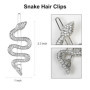 4 Pièces Pince Cheveux Serpent Barrettes Cheveux Femme Clips Cheveux Vintage en Strass Pince a Cheveux Femme Accessoires de Chev