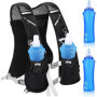Gilet Hydratation Running avec 2 Soft Flask 500 ML, Réfléchissant Gilet d'hydratation de Course à Pied pour Femmes et Hommes, Sa