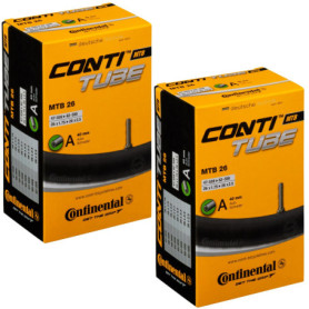 Continental MTB Tube 66 cm Chambre à air Unisexe, Noir, [47-559->62-559] Lot de 2