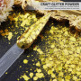 50 g de Paillettes Dorées Faites à la Main, Poudre pour Vêtements et Artisanat - Remplies à la Main