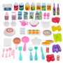 HDGSAFD 43 Jouets De Maison De Jeu Et 7 Accessoires De Fruits, Mini Jouets pour Enfants, Modèles Alimentaires Miniatures, Access