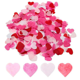 HDGSAFD Confettis en Forme De Cœur, 80G, Décoration De Table pour Mariage, Fête De Mariage, Saint-Valentin