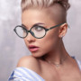 HDGSAFD Lunettes Ovales Anti-Lumière Bleue Pour Femmes, 2 Pièces, Lunettes De Lecture Rétro À La Mode, Accessoires De Protection