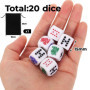 CHROMACRAFT 20 Dés De Poker Et 1 Sac en Velours Noir, Jeu De Lancer, Jouet Créatif, Jouet Interactif, Jeux De Société