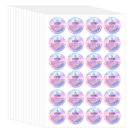 CHROMACRAFT 360 Autocollants D'Avertissement De Bougie, Autocollants D'Étiquette De Sécurité, Autocollants Ronds, Accessoires De