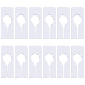 Lot de 12 séparateurs de penderie, séparateurs de cintres, accessoires de vêtements assortis, séparateurs d'étagères blanches, s