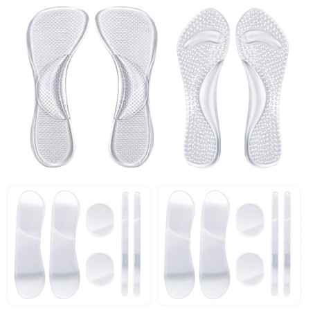 CHROMACRAFT 2 Paires De Chaussures À Talons Hauts, Semelles Intérieures En Silicone Et 2 Patchs Anti-Usure Trois En Un, Semelles