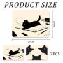 CHROMACRAFT Pack De 2 Tapis De Souris À Motif De Chat, Tapis De Souris Drôle, Accessoires De Souris, Tapis De Souris Mignon, Tap