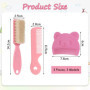 2 Peignes, 1 Brosse À Cheveux Pour Bébé, Peigne Rose, Mini Peigne Mignon, Brosse À Cheveux Doux, Ensemble D'Accessoires De Soins