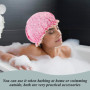 3 Pièces Bouchon De Douche Étanche, Accessoires De Bain, Casquette De Douche De Dessin Animé, Casquette Double, Bonnet De Douche