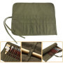 iwobi Sac a Crayon de Toile pour Aquarelles,Peinture à L’huile Pinceaux, Brosses, Rouleaux (Crayons non Inclus)