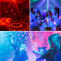 Lumières disco U 'King, télécommande DJ Party Lights 3 W 7 couleurs lumière stroboscopique activée par le son lumières de fête p