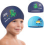 Echehi Bonnet de Bain pour 2 pièces Dinosaures Garçon, Bonnet de Bain Enfants en Polyester Imperméable, Bonnet Piscine Enfant