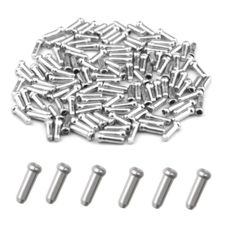 Capuchons D'extrémité de Câble de Frein en Alliage D'aluminium,100Pcs Embout de Câble de Vélo Embout Gaine Fixation Câble Frein 