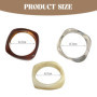 XFSRG Set de Bracelets en Résine 3 Bracelets Géométriques Minimalistes Transparent Marron et Crème Accessoires Mode Femme Légers
