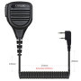COODIO Micro Haut-Parleur Déporté 2-Pin Supérieur [IP54 Imperméable] Microphone [3,5mm Prise écouteur] pour Kenwood Baofeng UV-5