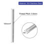sourcing map Tige Filetée M3x100mm 0,5mm pas acier inoxydable 304 tiges filetées entièrement 10pcs