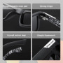 WNTJN 3 Pièces Lunettes de Soleil Polarisées Homme Femme, Lunettes Carrés de Soleil Tendance UV Protection, Objectifs Haute DéFi