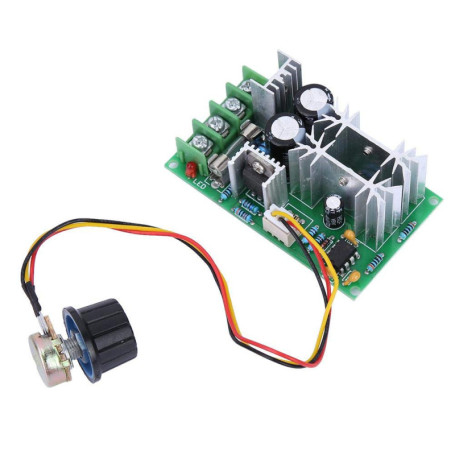 Contrôleur de Vitesse du Moteur DC 9-60V 20A Régulateur de Vitesse Réglable Régulateur de Tension PWM Module de Régulateur de Co