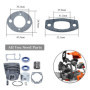 Haishine Nikasil Plaqué 46mm Cylindre Anneau De Piston Broche Roulement Huile Kit D'étanchéité Joint pour Husqvarna 51 55 Ranche
