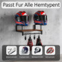 Porte Casque Moto Mural, support mural rétro avec planches en bois, 2 supports de casque pour gilet tactique, casque, plaque, mo