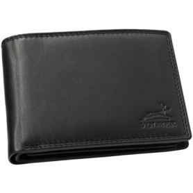 Portefeuille pour Homme Fa.Volmer ® en Cuir véritable au Format Paysage Classique | Noir | Protection RFID | Coffret Cadeau | Mo