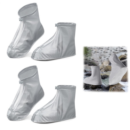 mongtsamz 2 Paires Sur Chaussure Imperméable, Couvre Chaussure Impermeable Réutilisables, Rembourré Et Pliable Avec Zip Protege 