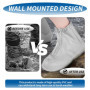 mongtsamz 2 Paires Sur Chaussure Imperméable, Couvre Chaussure Impermeable Réutilisables, Rembourré Et Pliable Avec Zip Protege 