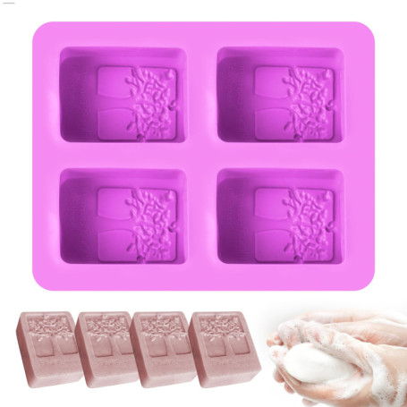 Moule Savon, Moule Silicone Savon Rectangulaire, Moules à Savon Bricolage, Pour Fabrication de Savon, Bougies, GâTeaux, Bonbons,
