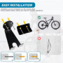 Porte Velo Mural, Solide Support Velo, Support Mural Velo Noir, Kit Crochet Convient Aux VéLos éLectriques, Aux Vtt Et Aux VéLos