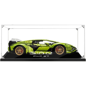 Vitrine Acrylique pour 42115 Lamborghini Sián FKP 37, Transparent Display Case Anti-Poussière Boîte