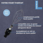 Lichtblau Fouet 2614 avec entraîneur 657379 pour mixeur plongeant 12019198 pour batteur à main Bosch I Fouet de rechange pour en