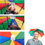 YANGWEN Chapeau Parapluie de Tete, Couleur Parapluie Tete, Pliable Chapeau Parapluie avec Bande élastique, pour Pêche Jardinage 